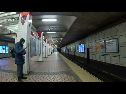 RED LINE T MBTA 🔴🔴🔴🔴Boston🚆 Subway🚆 4K Walking Tour 😮BROADWAY😮Alewife? Ashmont? Braintree? Where??😮