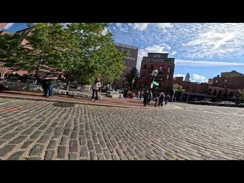 Top Things To Do In Boston 4k - NORTH SQUARE Limoncello Restaurant people lined up waiting for it 🍝