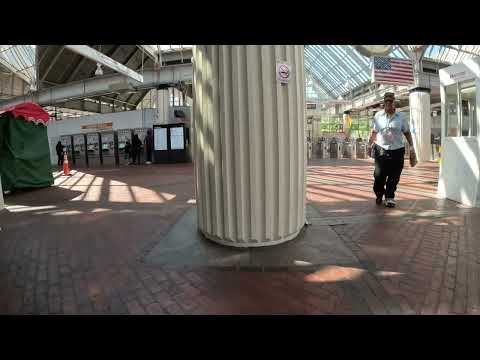 #boston #mbta Inside Forest Hills T MBTA Orange Line Station - Map - Commuter Rail - Bus Connections