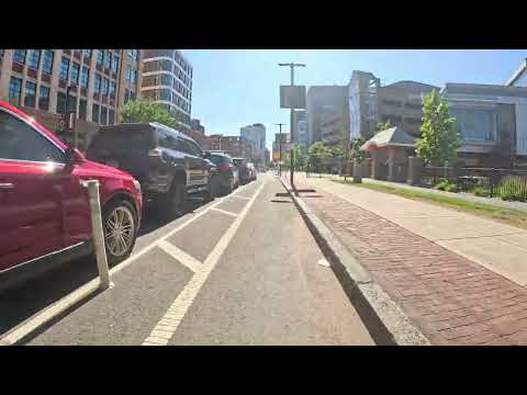 Northeastern University 4K Boston Bike Lanes - Which ones? Left or right? Campus Vlog Tour Living